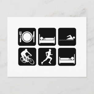 Cartão Postal Triathlon engraçado