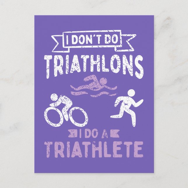 Cartão Postal Triathlon Funny (Frente)