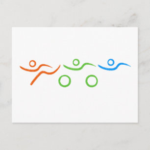 Cartão Postal Triathlon legal e design único