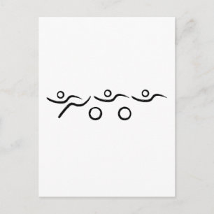 Cartão Postal Triathlon legal e design único