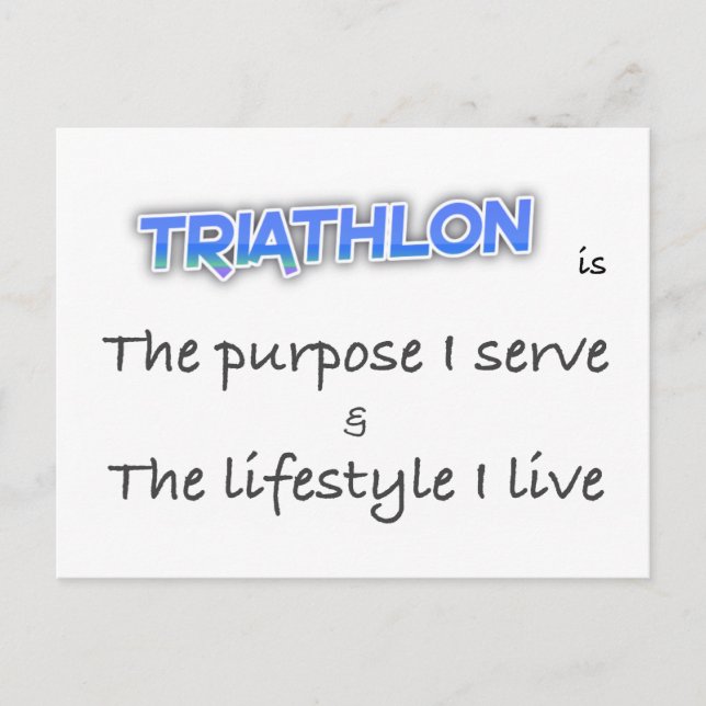Cartão Postal TRIATHLON - O propósito que eu sirvo (Frente)