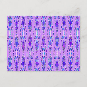 Cartão Postal Tribal Batik - Lavanda, Azul e Violeta