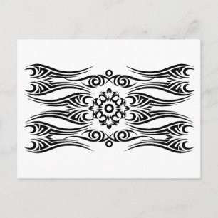 Cartão Postal Tribal de Tatuagem Negra 1