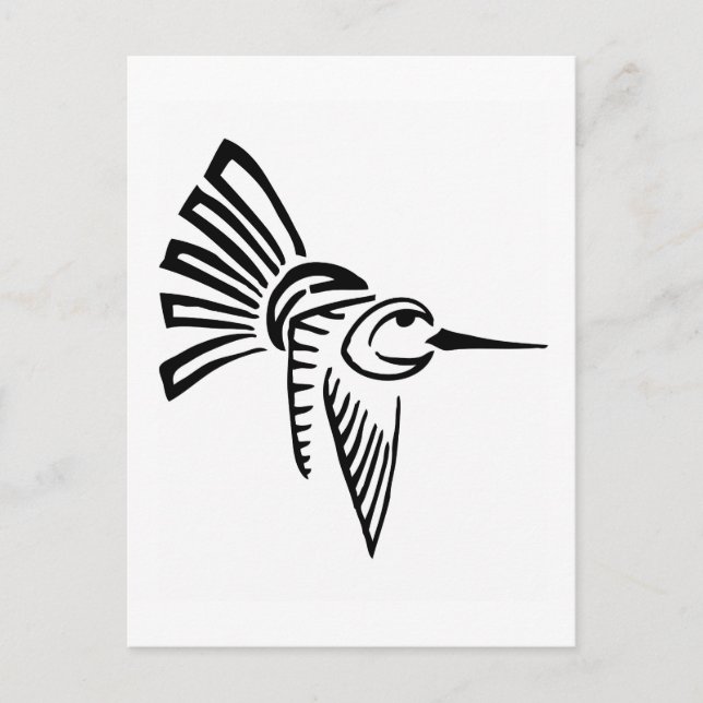 Cartão Postal Tribal Hummingbird (Frente)