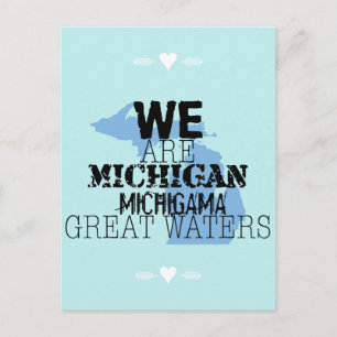 Cartão Postal Tribal Michigan Michigama Grandes Águas do Norte