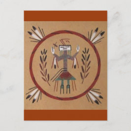 Cartão Postal Tribal Nativa Americana de Pintura