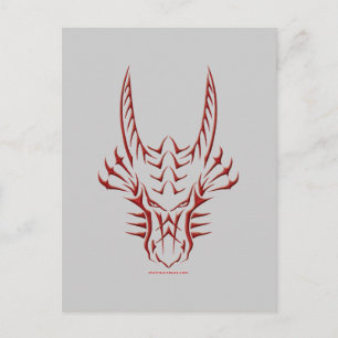 Cartão Postal Tribal Red Dragon Head