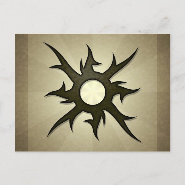 Cartão postal Tribal Solar Thorns (Frente)