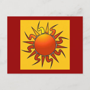 Cartão Postal Tribal Sun