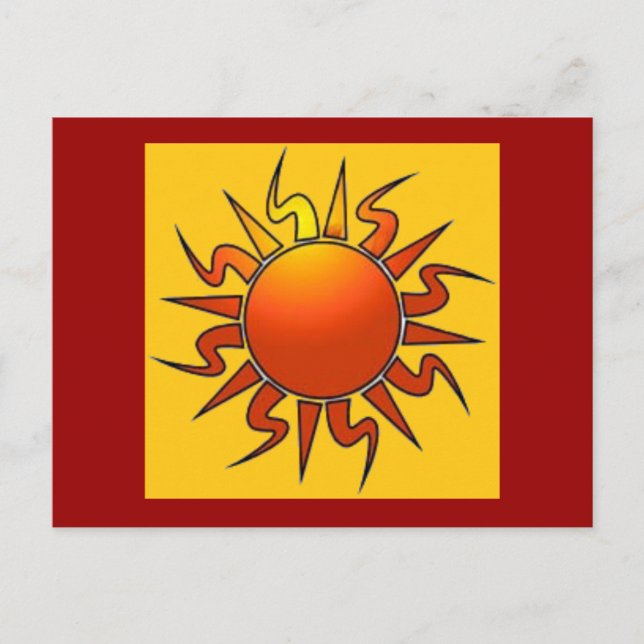 Cartão Postal Tribal Sun (Frente)