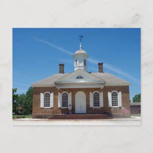 Cartão Postal Tribunal colonial de Williamsburg