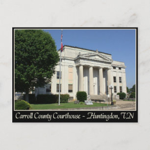 Cartão Postal Tribunal de Carroll County - Huntingdon, TN