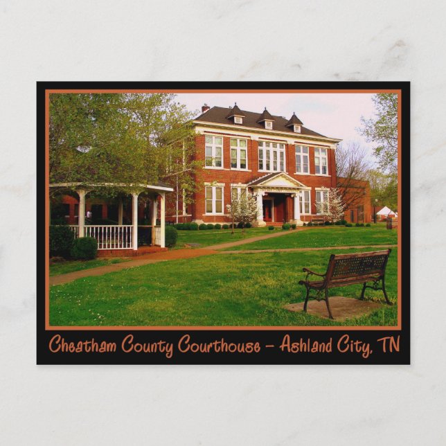 Cartão Postal Tribunal de Cheatham County - Ashland City, TN (Frente)