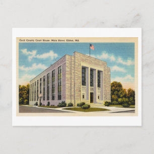 Cartão Postal Tribunal do Condado de Cecil em Elkton, Maryland, 