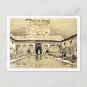 Cartão Postal Tribunal dos Myrtles (Patio de los Arrayanes) e