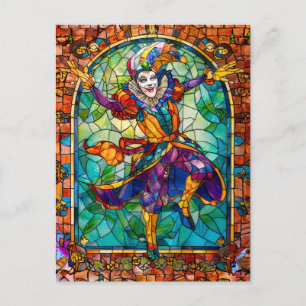 Cartão Postal Tribunal Medieval - Palhaço de Jester