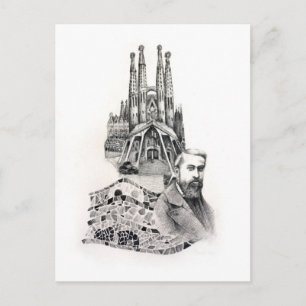 Cartão Postal Tributo a Gaudi.