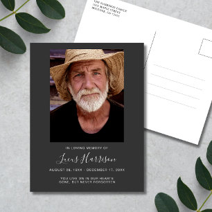 Cartão Postal Tributo de Foto Funeral Memorial