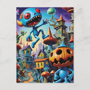 Cartão Postal Trick or Shroom - Arte Fantástica de Ken Gage