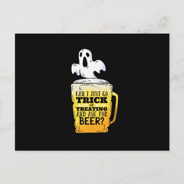 Cartão Postal Trick ou trata cerveja (Frente)