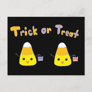 Cartão Postal Trick ou Tratar Milho Doce
