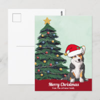 Tricolor Corgi de Natal Gelado com Personalidade d