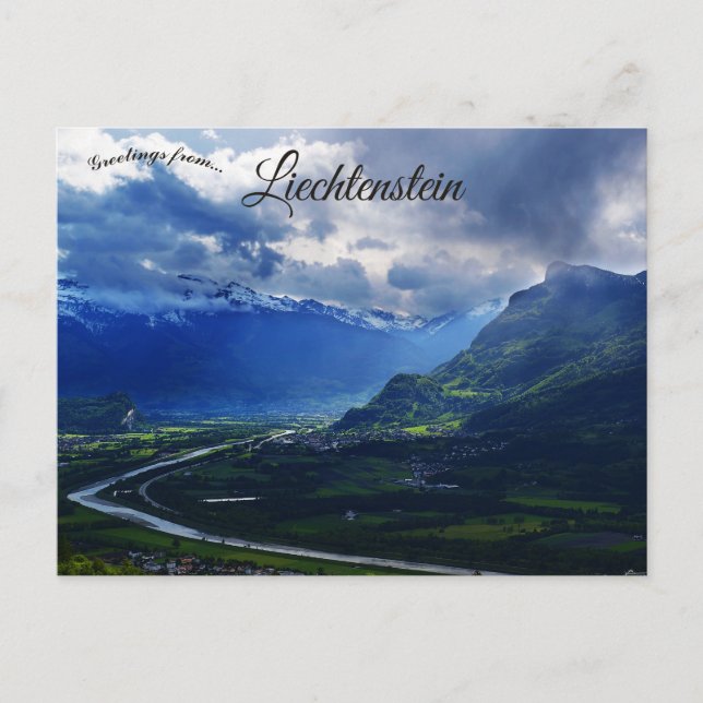 Cartão Postal Triesenberg Liechtenstein (Frente)
