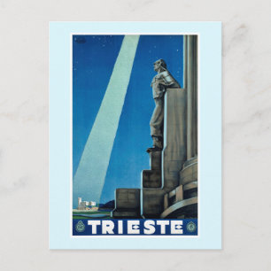 Cartão Postal Trieste Itália Viagens vintage Poster