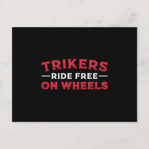 Cartão Postal Triker Trikers Ride Free On Wheeler Motor Trike