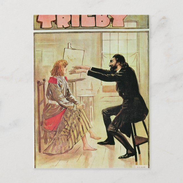 Cartão Postal Trilby hipnotizado por Svengali (Frente)