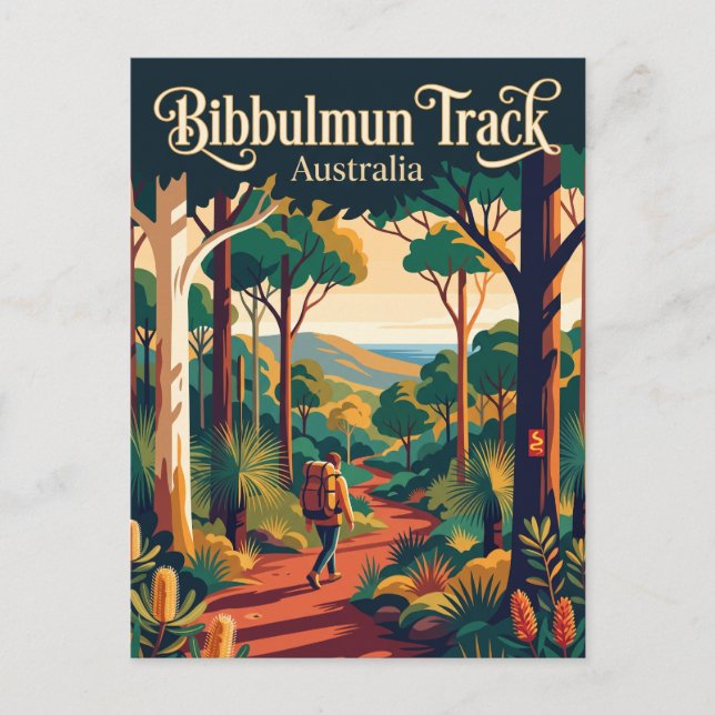 Cartão Postal Trilha Bibbulmun Austrália (Frente)