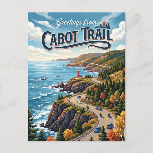 Cartão Postal Trilha Cabot Canadá (Frente)