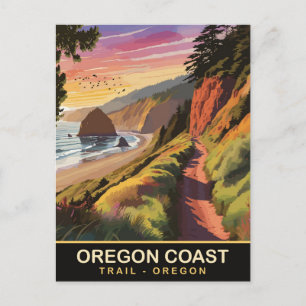 Cartão Postal Trilha costeira de Oregon, Oregon, Viagem