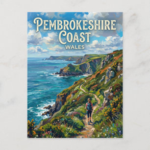 Cartão Postal Trilha da Costa de Pembrokeshire País de Gales