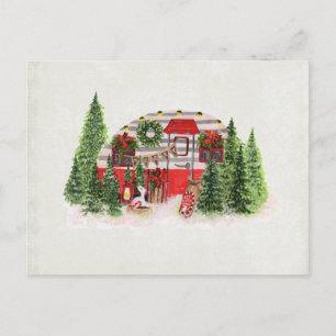 Cartão Postal Trilha de Natal Camper Tema Rústico