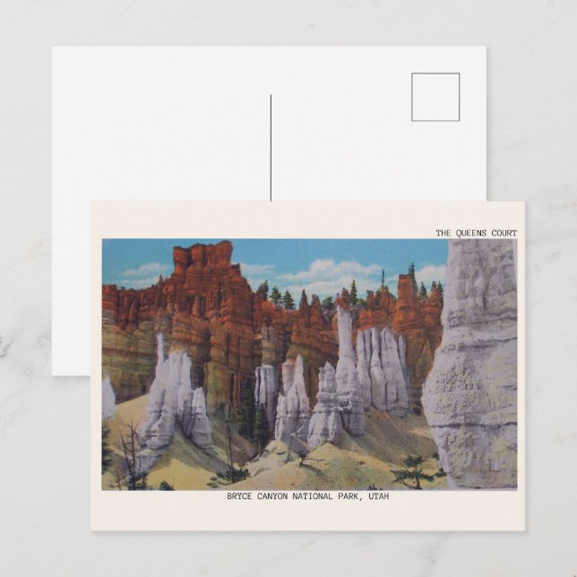 Cartão Postal Trilha do Jardim da Rainha - Presentes de Bryce Ca (Frente/Verso)