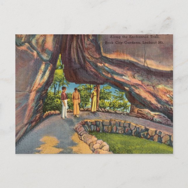 Cartão Postal Trilha Encantada, Jardins da Cidade das Rochas, Mo (Frente)