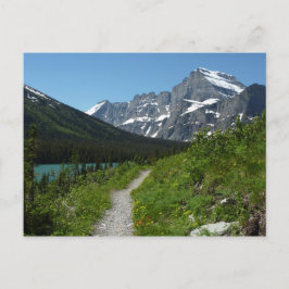 Cartão Postal Trilha Josephine Lake com Monte Guild no Glacier