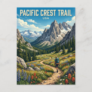 Cartão Postal Trilha Pacific Crest Califórnia-Oregon-Washington