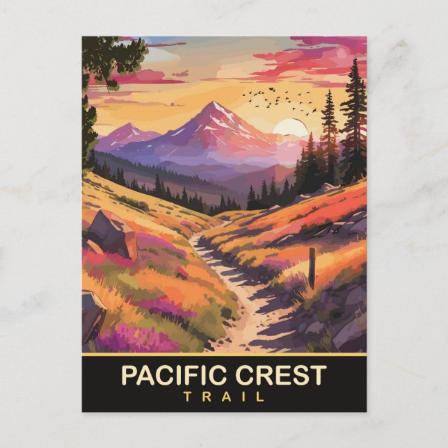 Cartão Postal Trilha Pacific Crest, Viagem  (Frente)