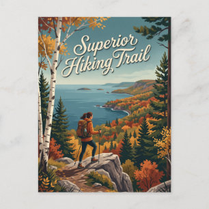 Cartão Postal Trilha Superior de Hiking Minnesota