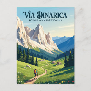 Cartão Postal Trilha Via Dinarica Bósnia e Herzegovina