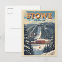 Trilhas de esqui ao ar livre no inverno vintage St