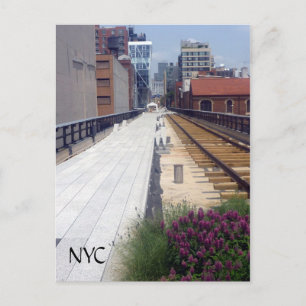 Cartão Postal trilhos de linha alta nyc