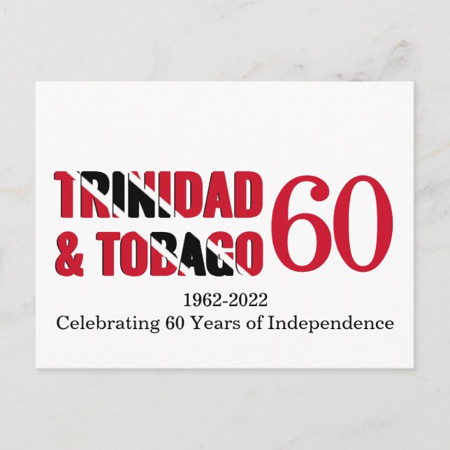 Cartão Postal TRINIDAD TOBAGO 60º Aniversário Independência (Frente)