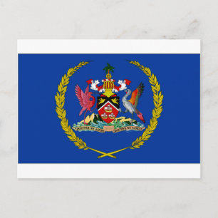Cartão Postal Trinidad Tobago Presidente Bandeira