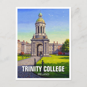 Cartão Postal Trinity College Dublin Irlanda Viagem