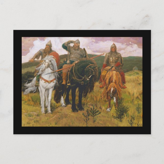 Cartão Postal Trio de Escoteiros Viking (Guerreiros) (Frente)