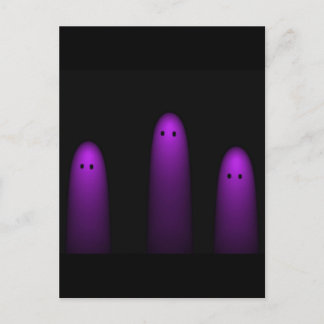 Cartão Postal Trio de Fantasmas (Fuschia)