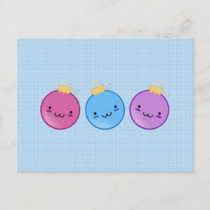 Cartão Postal Trio de Ornamentos